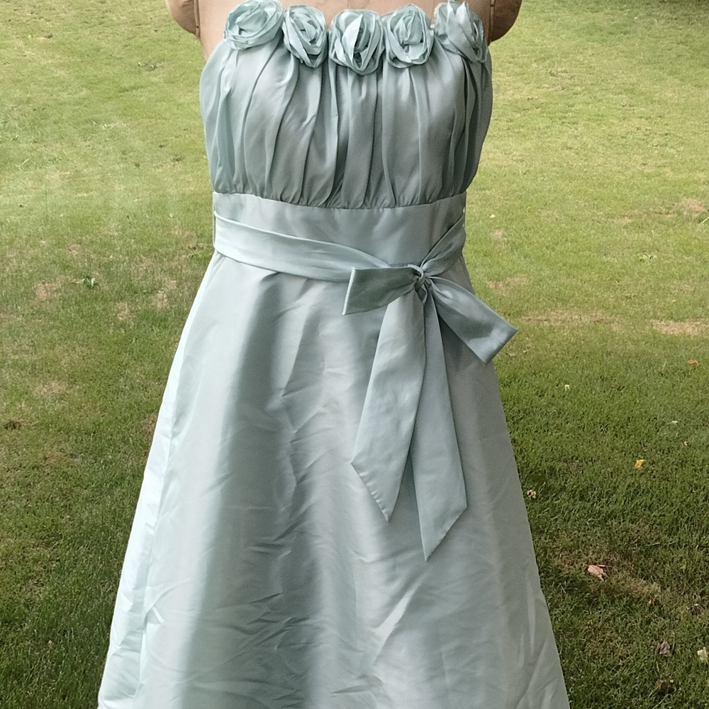 Bari Jay formal dresses bridesmaid Prom after 5 Seafoam Size 10 much smaller